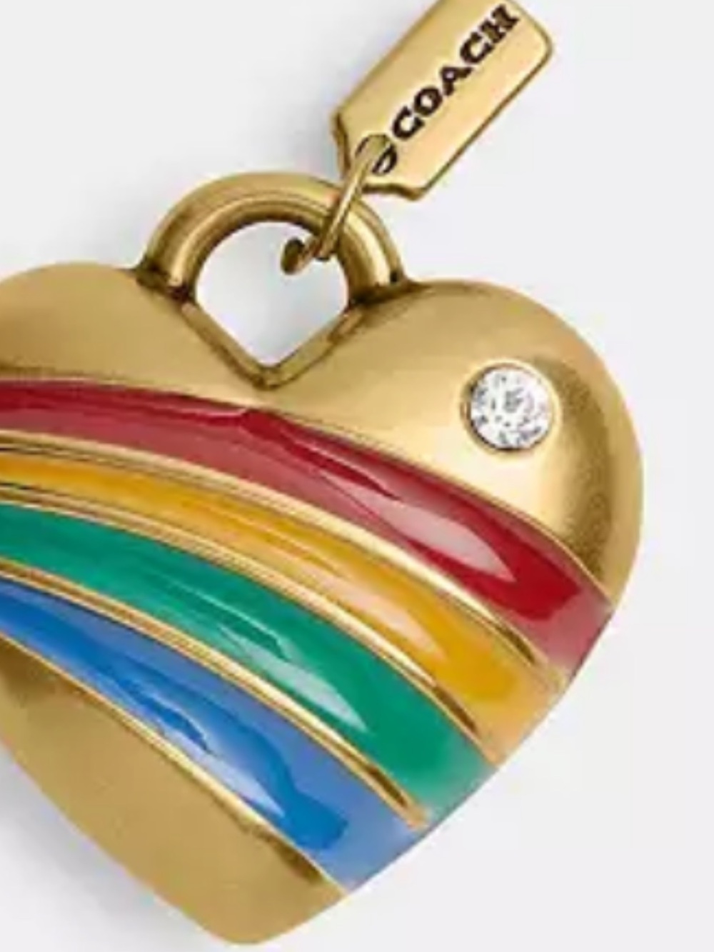 Coach rainbow heart charm NWT DUST BAG - Picture 4 of 6